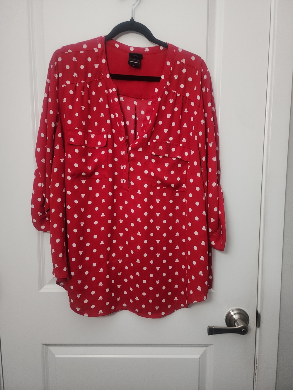 torrid Disney Minnie Red Polka Dot Harper Blouse - Picture 3 of 7